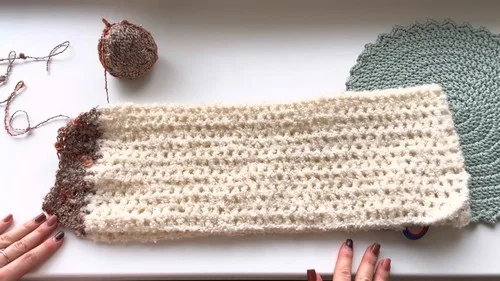 Bouclé double crochet sweater pattern for cozy layers