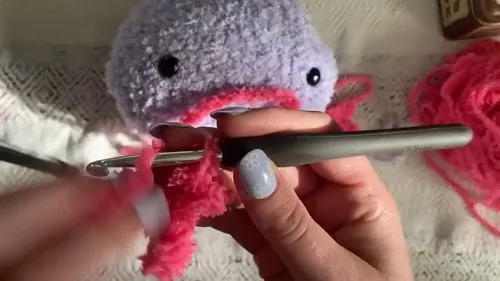 Crochet swamp monster plush with folded flat-panel limbs — photo 2