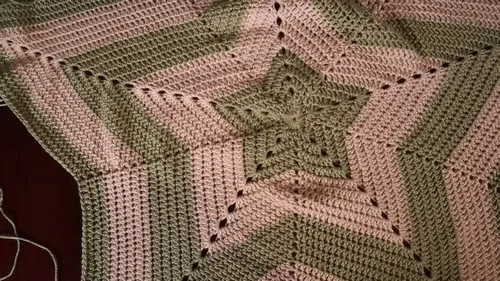Star motif crochet baby blanket for beginners